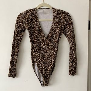 American Apparel leopard bodysuit.
